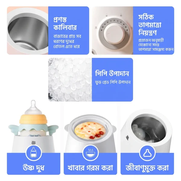 ৩-ইন-১: উষ্ণ দুধ, খাবার গরম, জীবাণুমুক্তকরণ